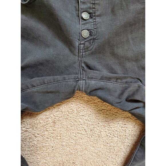 Madewell Black Button Fly 9" Mid-Rise Skinny Raw Hem Jeans Style #H3026, Size 28 - Picture 5 of 11